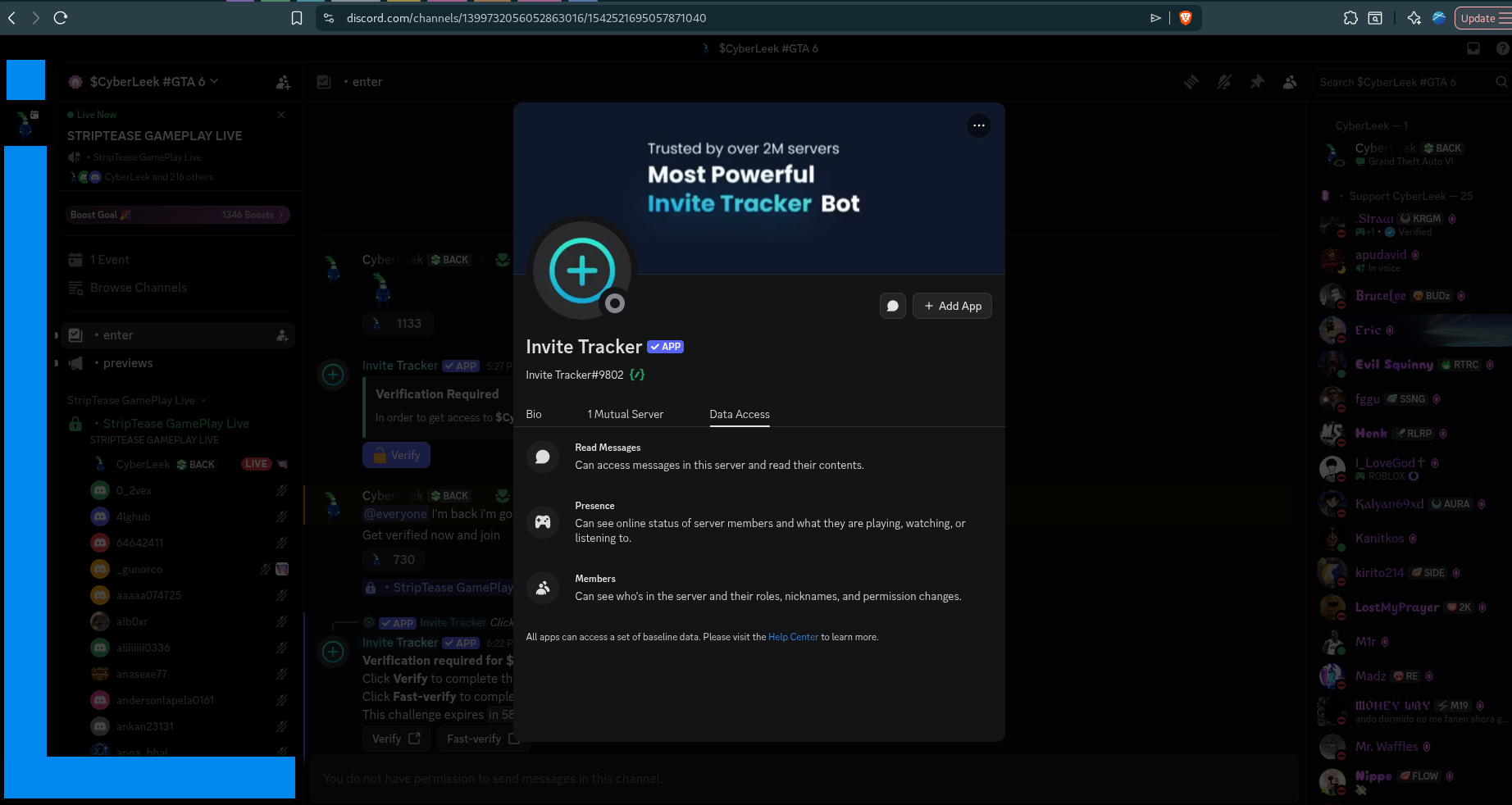 Verified impersonated bot intents